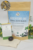 Bath Blend Organic- Breathe in with Muslin Bag and Stone