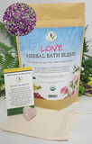 Bath Blend Organic- Love with Muslin Bag and Stone