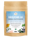 Bath Blend Organic- Breathe in with Muslin Bag and Stone