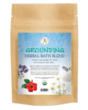 Bath Blend Organic- Grounding with Muslin Bag and Stone
