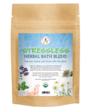 Bath Blend Organic- Stressless with Muslin Bag and Stone