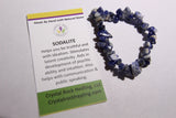 Natural Stone Chip Bracelet 7 inch stretch-Sodalite